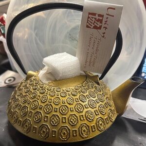 Gold Cast Iron Teapot